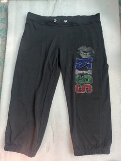 Women's Black Prestige Kiss Sweats Size Small 