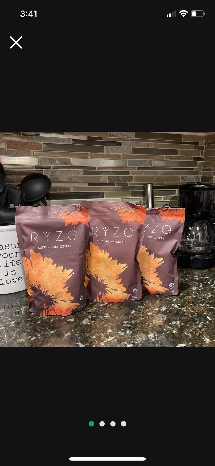 RYZE Mushroom Coffee- 3 For 1- $40 For 3 Bags