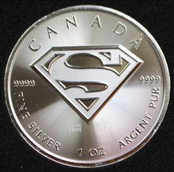 Tube (25 coins) of 2016 Canada Superman 1 oz .9999 Fine Silver Coin