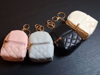 Miniature backpack keychain card/keys/valuable holder