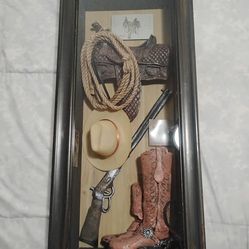 Vintage western shadow box