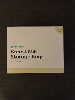 Sprucely Breast Milk Storage Bags 300count, Never Used.