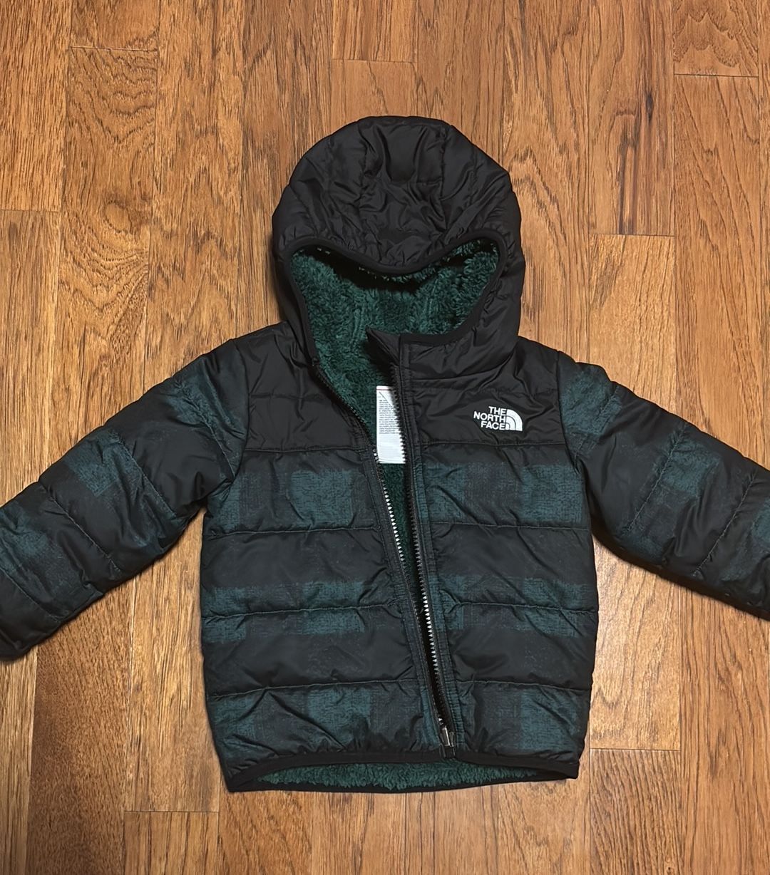 The North Face Reversible Insulated High-pile Fleece Full Zip Hooded Jacket (USED)
