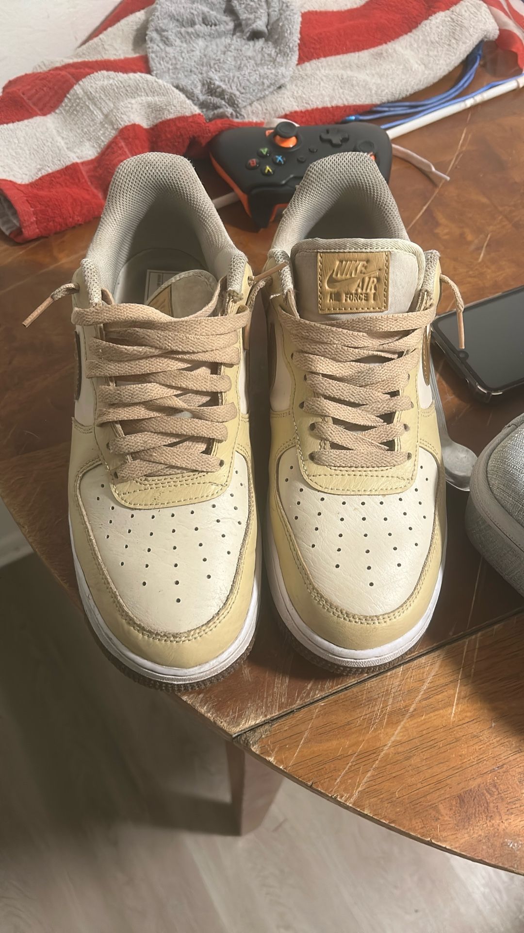 cream air force 1’s