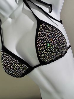 2 pc rhinestone bra/panty