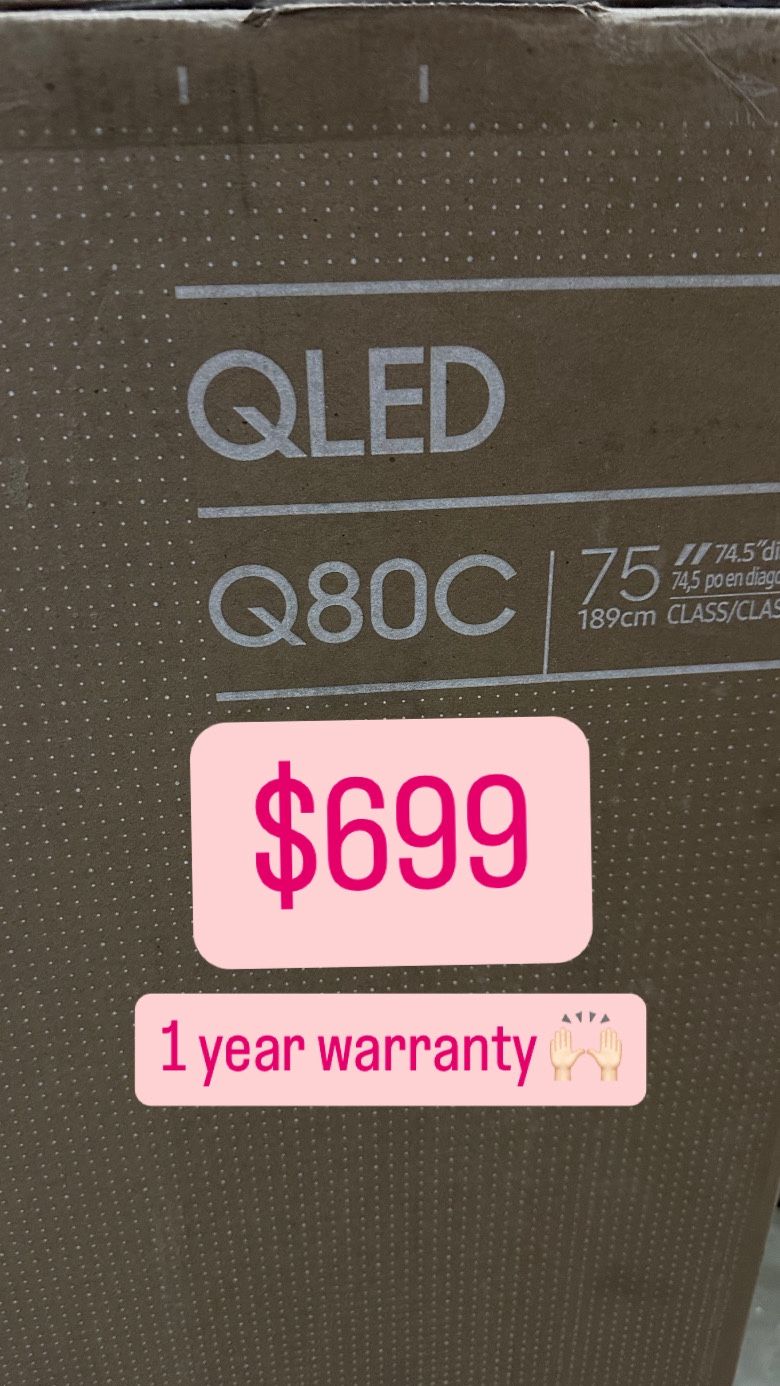 SAMSUNG 75-Inch Class QLED 4K Q80C Series Quantum HDR+, Dolby Atmos Object Tracking Sound Lite, Direct Full Array, Q-Symphony 3.0, Gaming Hub, Smart T