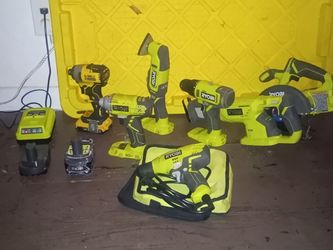 Ryobi & DeWalt Cordless Power Tool Lot