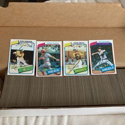 1980 Topps Baseball Card Set Complete set Rickey Henderson Rookie RC NM