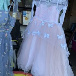 Girls Lace Butterfly Dress