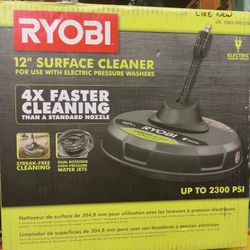 Ryobi 12" Surface Cleaner For Use With Electric Pressure Washer Up To 2300 PSI .