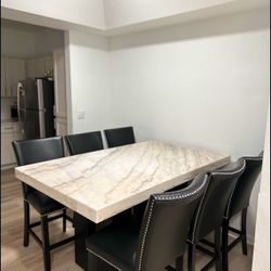 MARBLE TOP DINING SETS