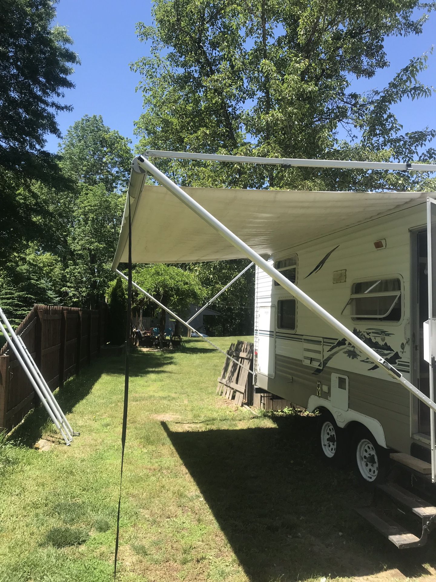 18 foot camper awning roller and arms no canvas