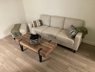 Couch and foot stool