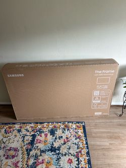 NEW UNOPENED Samsung TV Frame QLED 4K 55in with wall mount