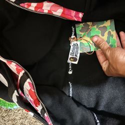 Bape double hoodie