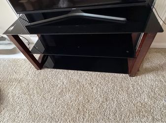 Glass and Wood TV Stand