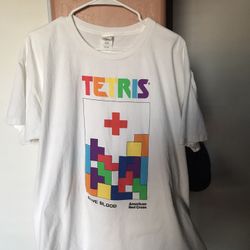 Tetris X American Red Cross Shirt XL…. NES… Nintendo… Video Games
