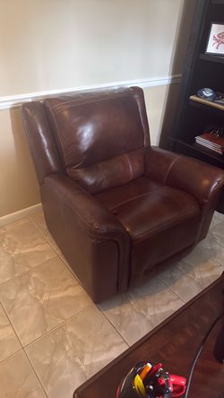 Brown Leather Recliner Chair