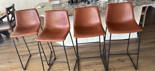Brand new faux leather bar stools set of 4