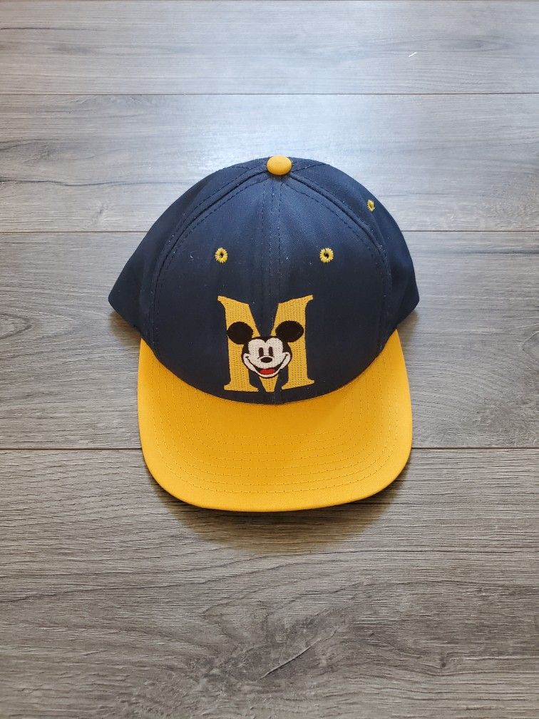 VTG 90s Disney Mickey Mouse M Snapback Hat Mens OS