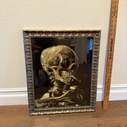 Van Gogh Smoking Skeleton Self Portrait Art