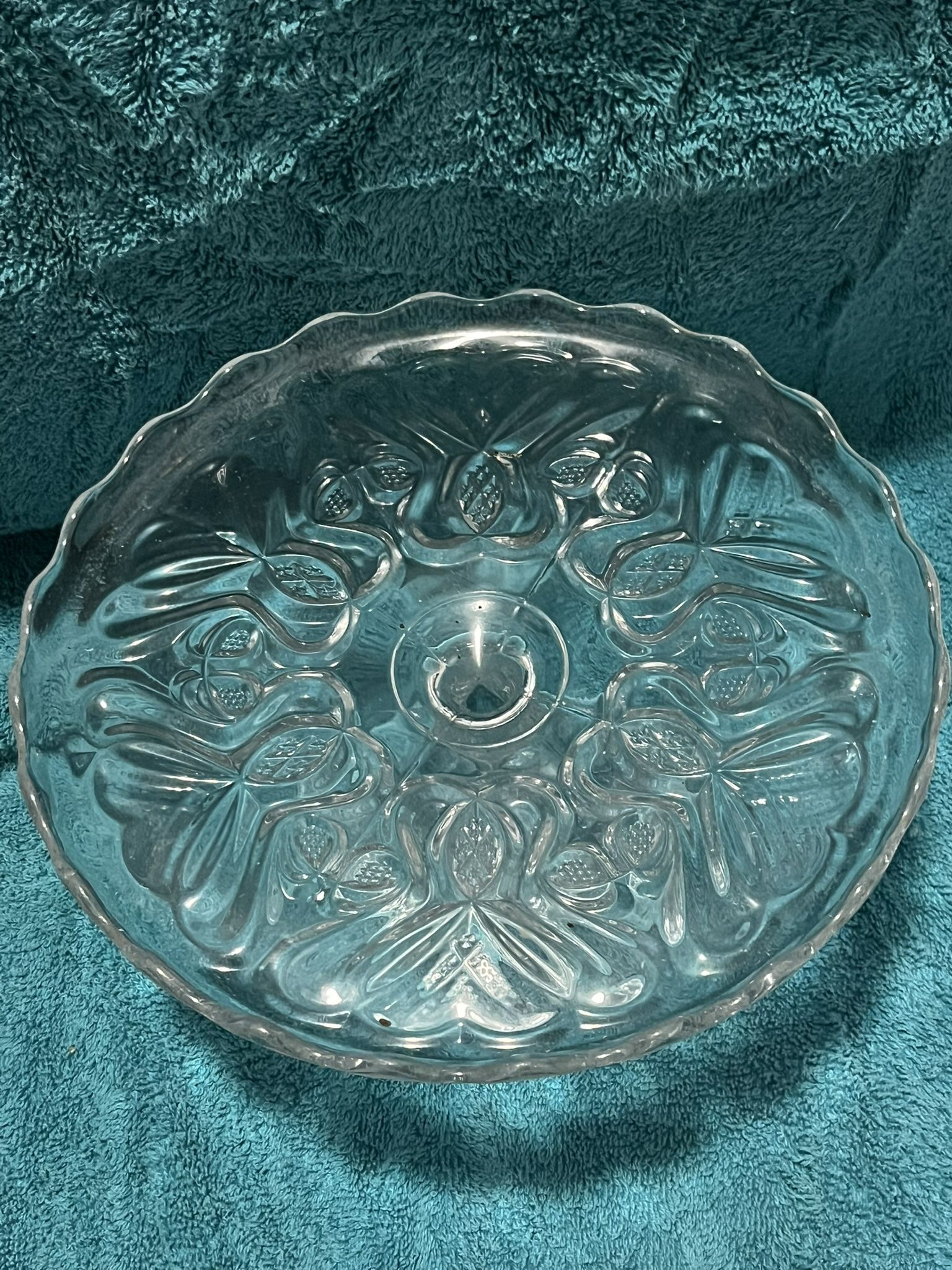 Early American pattern Glass (EAPG) Cake Stand By Bryce Higbee & Company 