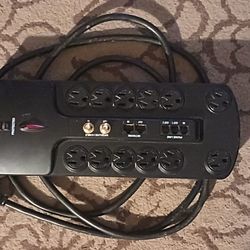 GE 12 Outlet Surge Protector with Phone and Ethernet Lines 