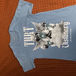 THRT tee, light blue, large