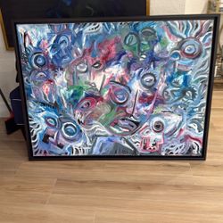 Original Art Oil And Acrylic On Canvas 