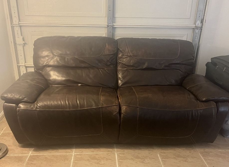 Leather Recliner Couch 