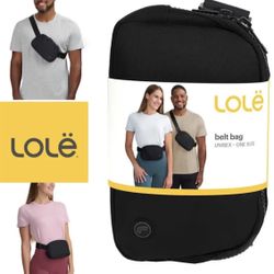 Lole Unisex Belt Bag Black Crossbody Fanny Pack Waist Bag new 100% authentic