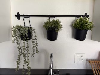 IKEA Wall-Mounted Hanger Rail w/ Pots