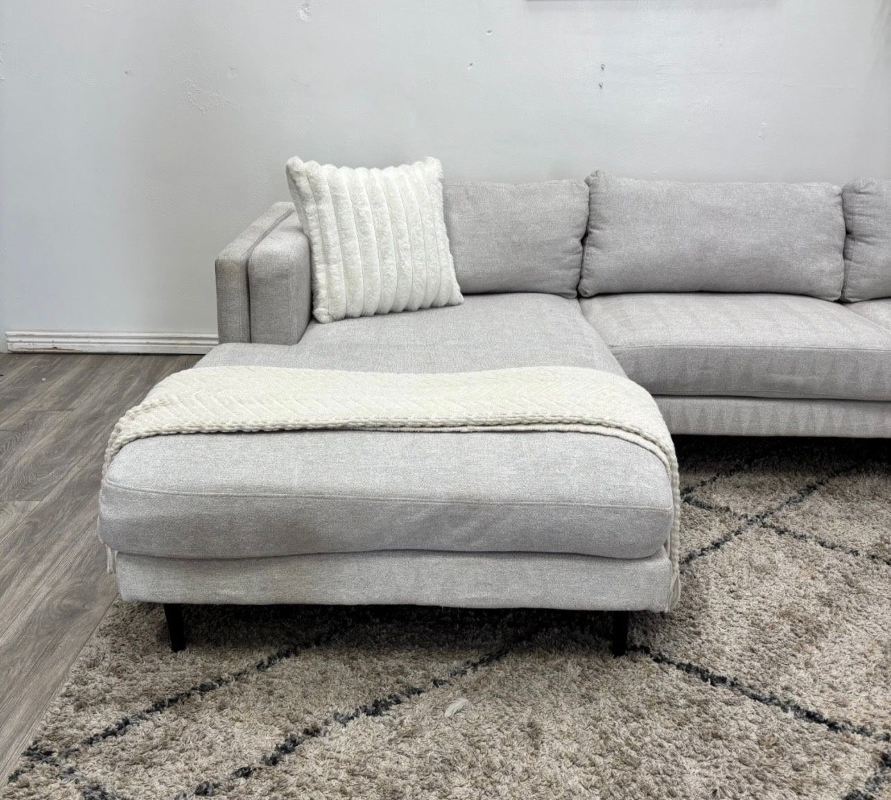 Grey Sectional Couch - Free Delivery