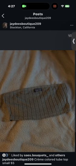 Crème color Tube top