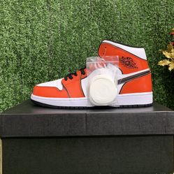 Nike Air Jordan 1 Retro Mid Orange Shoes
