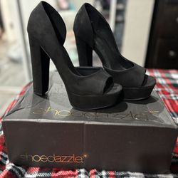 Shoedazzle Black Heels