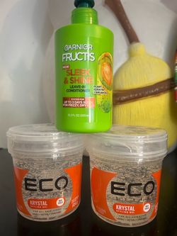 Eco Style Krystal Gel x2 & Garnier Fructis Leave-In Conditioner