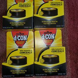 4 NEW d-Con Disposable No View Touch 4 Trap For Mice Mouse Guaranteed To Kill