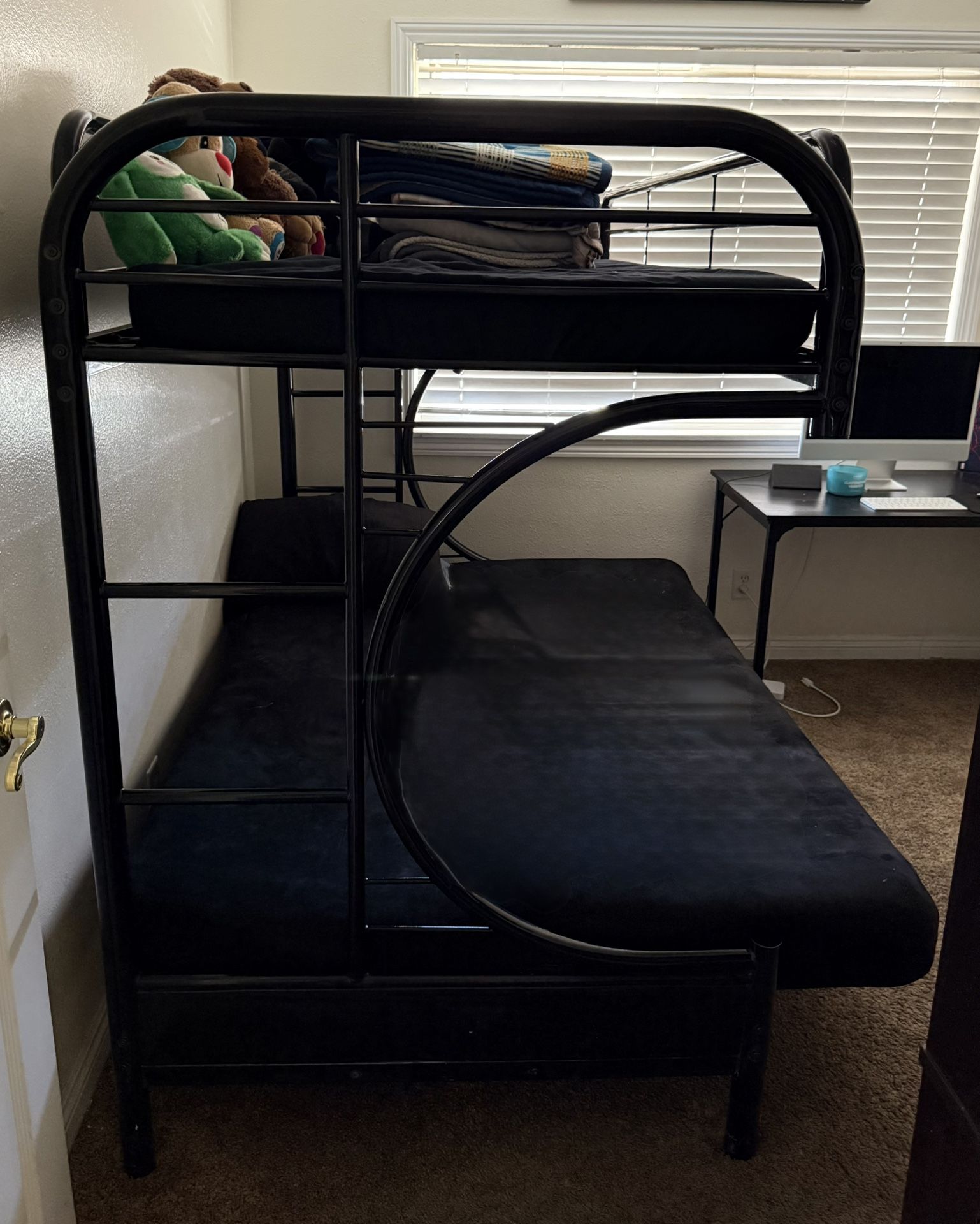 Futon Bunk Bed Black