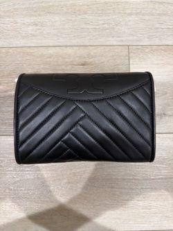 Tory Burch Alexa Black Quilted Leather Crossbody Bag Black