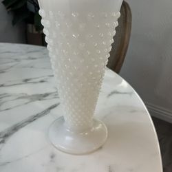 Hobnail Milk glass Vase