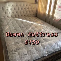 BRAND NEW PILLOW TOP MATTRESSES ✅ COLCHONES NUEVOS PILLOW TOP 💯‼️   QUEEN SIZE $150 ❌ $210 With Box Spring   FULL SIZE $140❌ $200 With Box Spring💥 