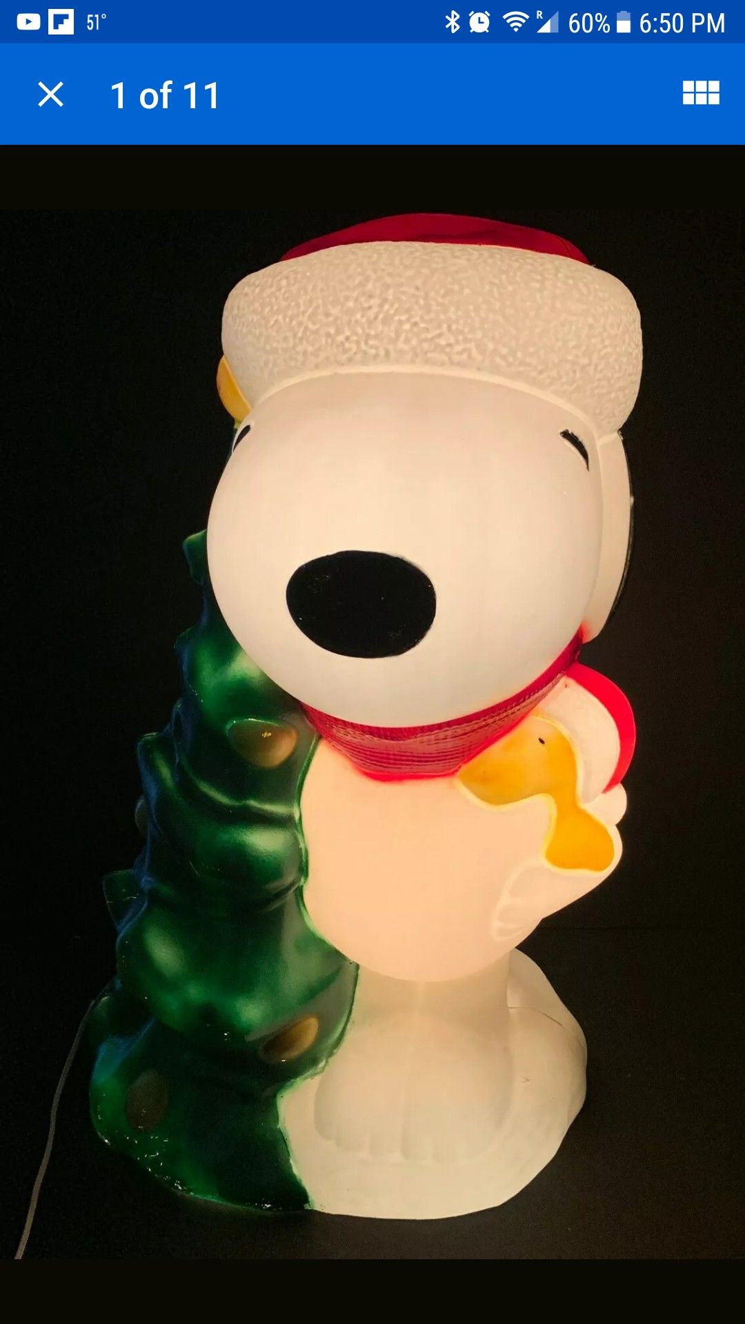 Snoopy Christmas blow mold