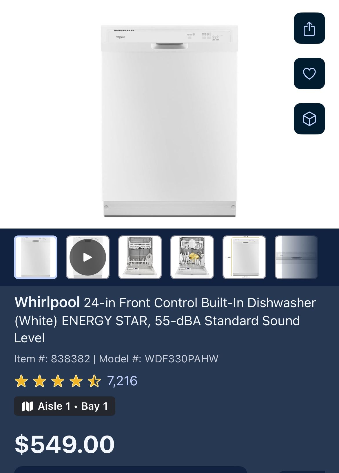 Whirlpool Dishwasher