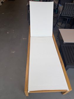 Teak Wood Outdoor Chaise Lounge Chair