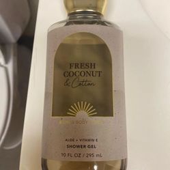 Bath And Body Works Fresh Coconut And Cotton Body Wash Gel 