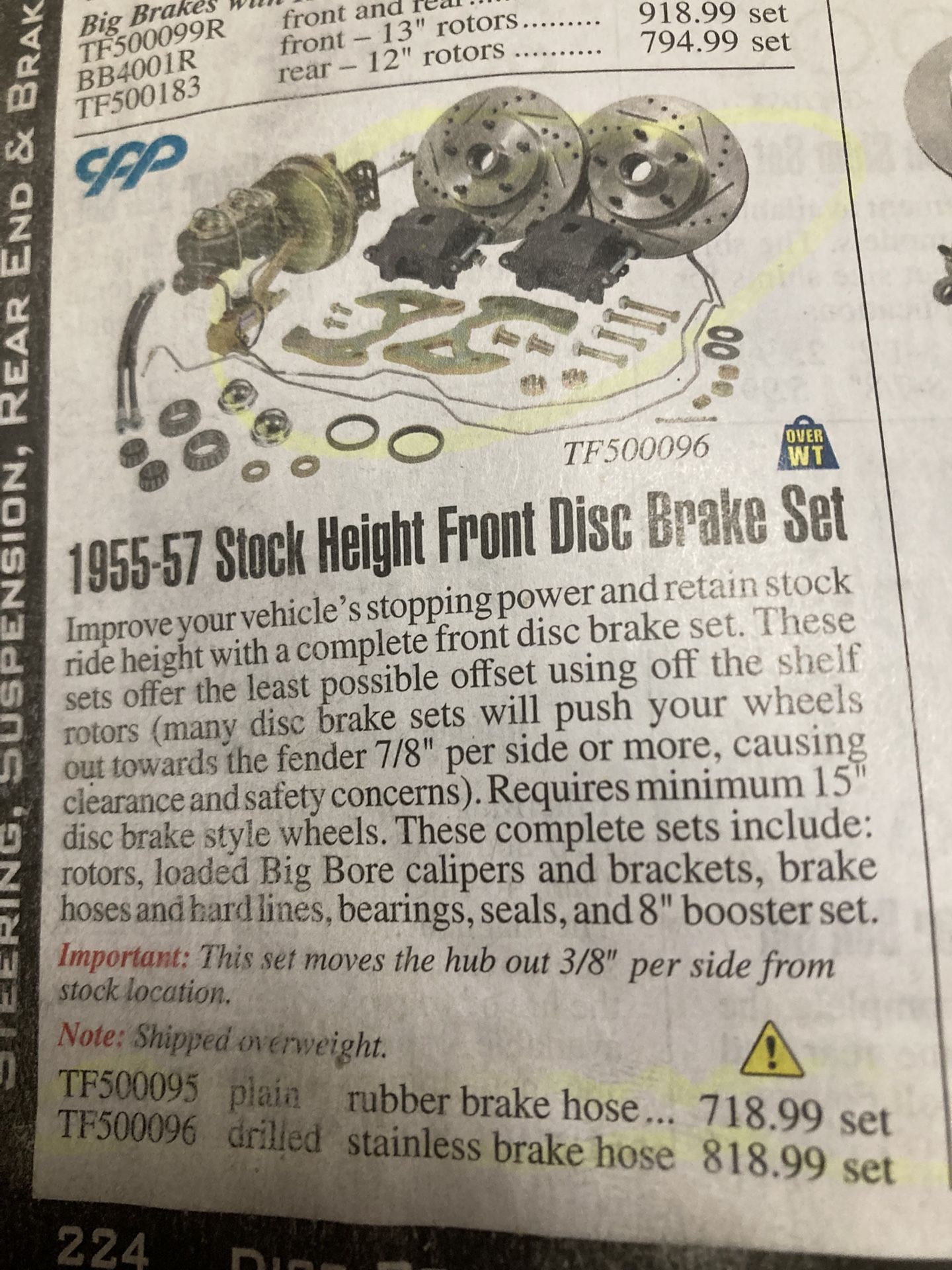 New Kit For 55/57 Disc Brake For Stock