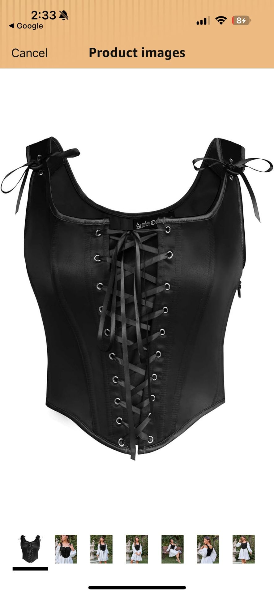 Scarlet Darkness Corset Bustier Size 14