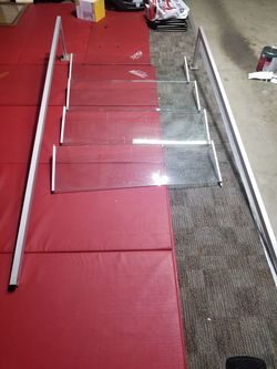 Ikea floating glass shelving unit