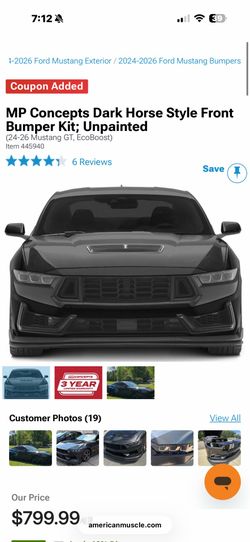 Mustang Gt bumper